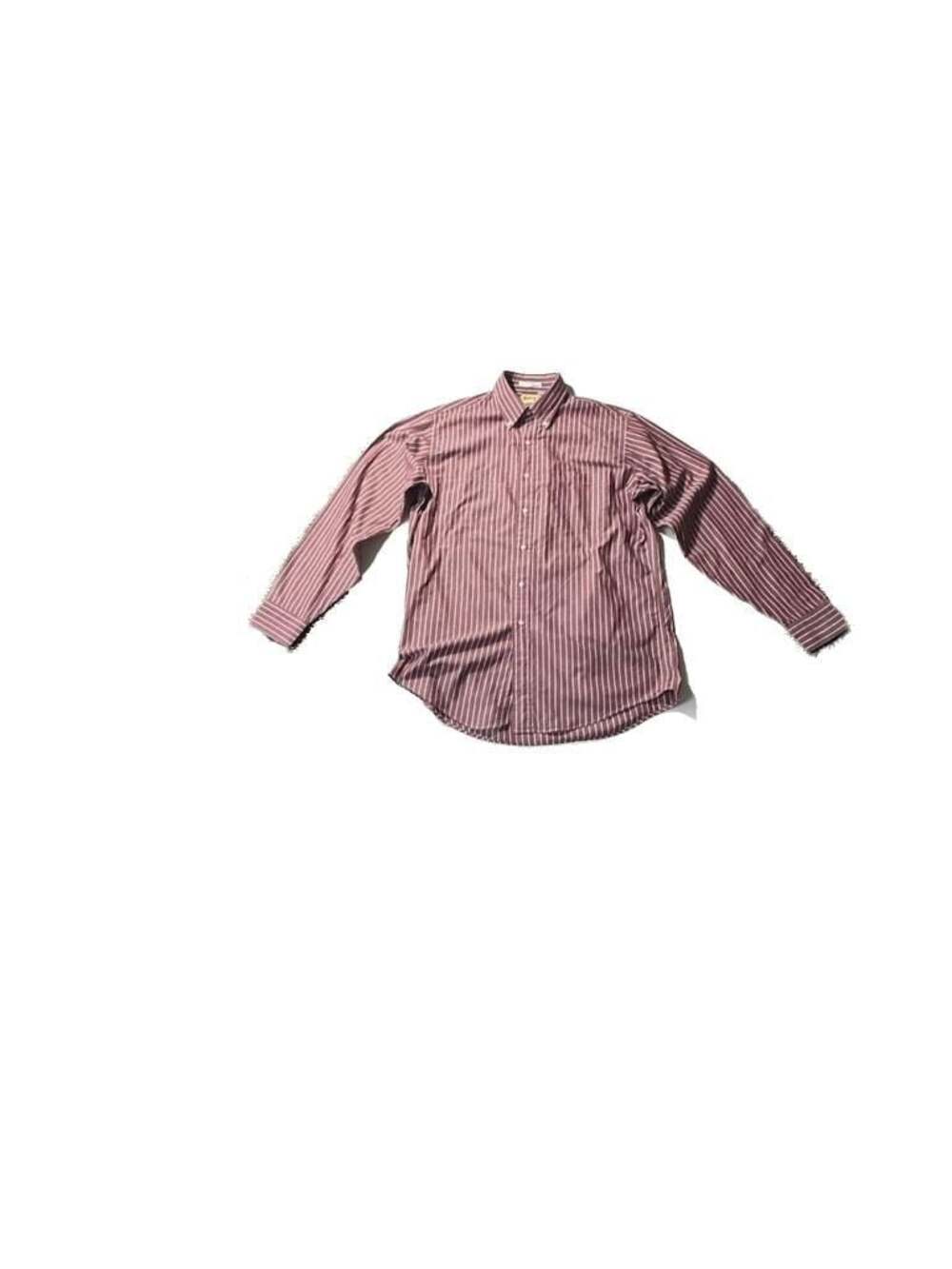 Henry's Vintage 100% Cotton Burgundy Striped Button Down Shirt L